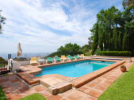 Fabulous views from Las Acenas Mijas holiday villa for rent