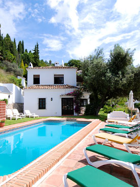 Chill by the pool at Villa Las Acenas, Mijas, Andalucia