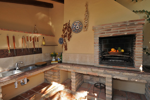 The BBQ area at Casa Christina holiday villa in Mijas, Spain