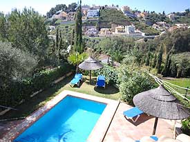 Casa Christina, the pool from the twin bedroom