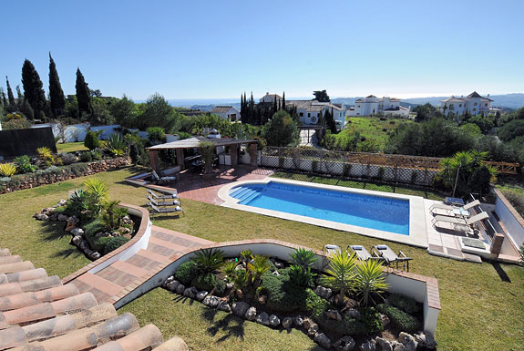Fabulous pool area at Villa Flores, Mijas, Spain