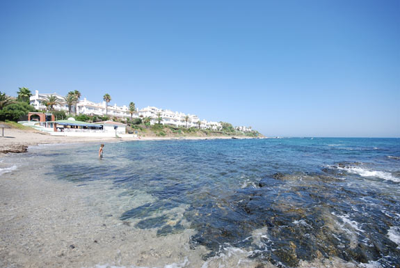 The lovely beach at Mijas Beach Townhouses