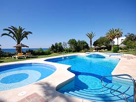 Lovely pool area at Mijas Beach