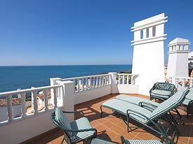 The master bedroom private terrace