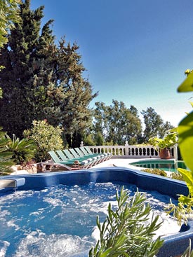 Relax in the Jacuzzi at Bancales holiday villa, Mijas Pueblo, Spain