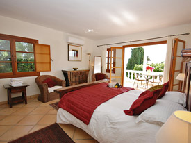 The master bedroom at Bancales holiday home, Mijas Pueblo, Spain