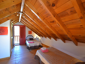 The Loft twin bedroom at Chalet Sophia