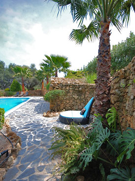 Funky sun lounger at Finca Maroc Andalucian Holiday Villa