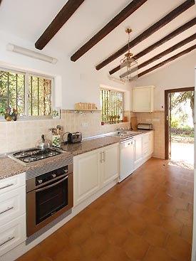 The modern kitchen at Tusculum holiday villa, Costa del Sol