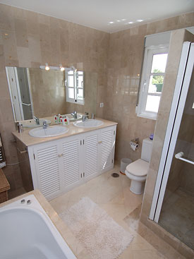 One of the bathrooms at Villa Alhabero, Mijas, Spain