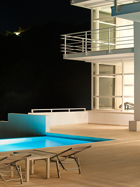 Casa Arte pool at night
