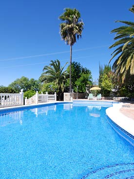 The large pool at holiday villa Palacio la Mente, Alhaurin